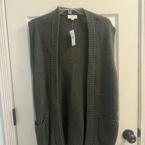 LOFT Sleeveless Sweater Cardigan